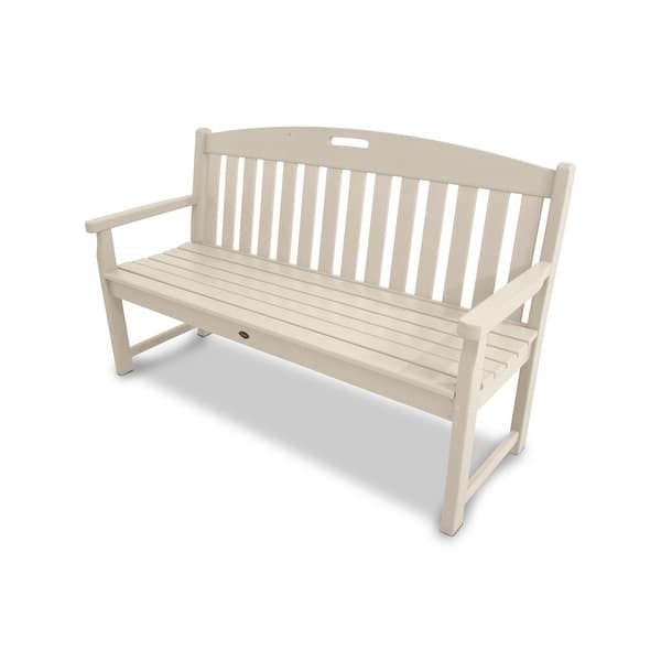 slide 2 of 12, Polywood Trex Outdoor Furniture Yacht Club 60-inch Bench Sand Castle
