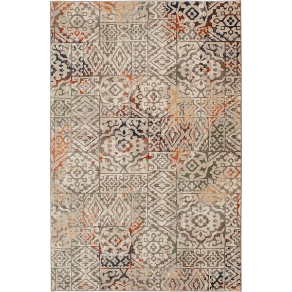 slide 2 of 8, Bohemian Patchwork Woven Area Rug