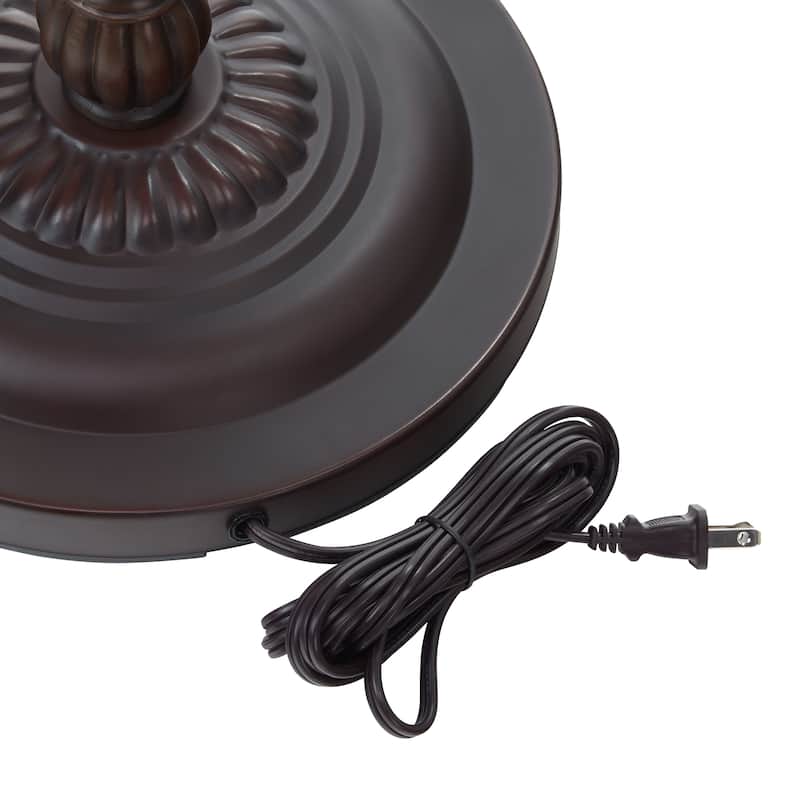 River of Goods Allistar Stained Glass and Resin 3-light 64-inch High Downlight Floor Lamp - 20"L x 20"W x 64"H