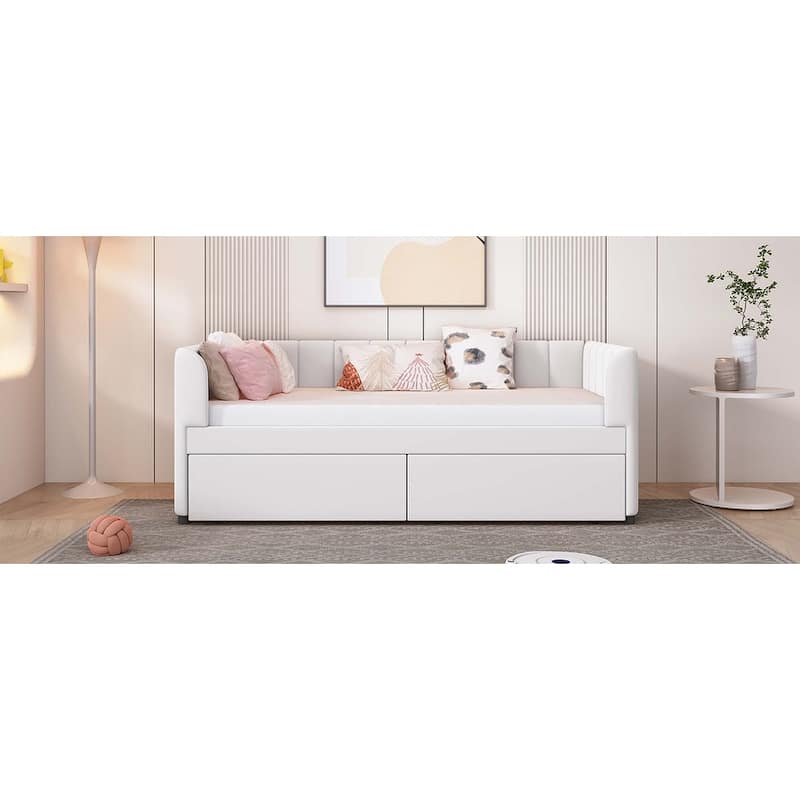 Twin Size Daybed with Ergonomic Design Backrest