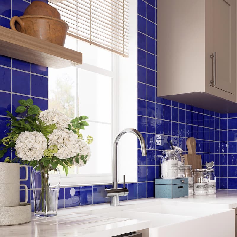 Merola Tile Viva Azul 4" x 4" Ceramic Wall Tile