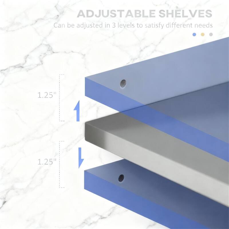 Tall, Narrow Storage Cabinet with Adjustable Shelf & Doors for Bathroom