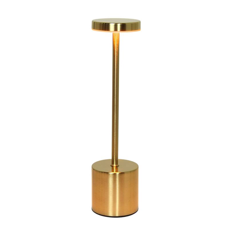 LED Lighted Mushroom Disc Touch Sensor Desk Lamp - 12.75" - Gold