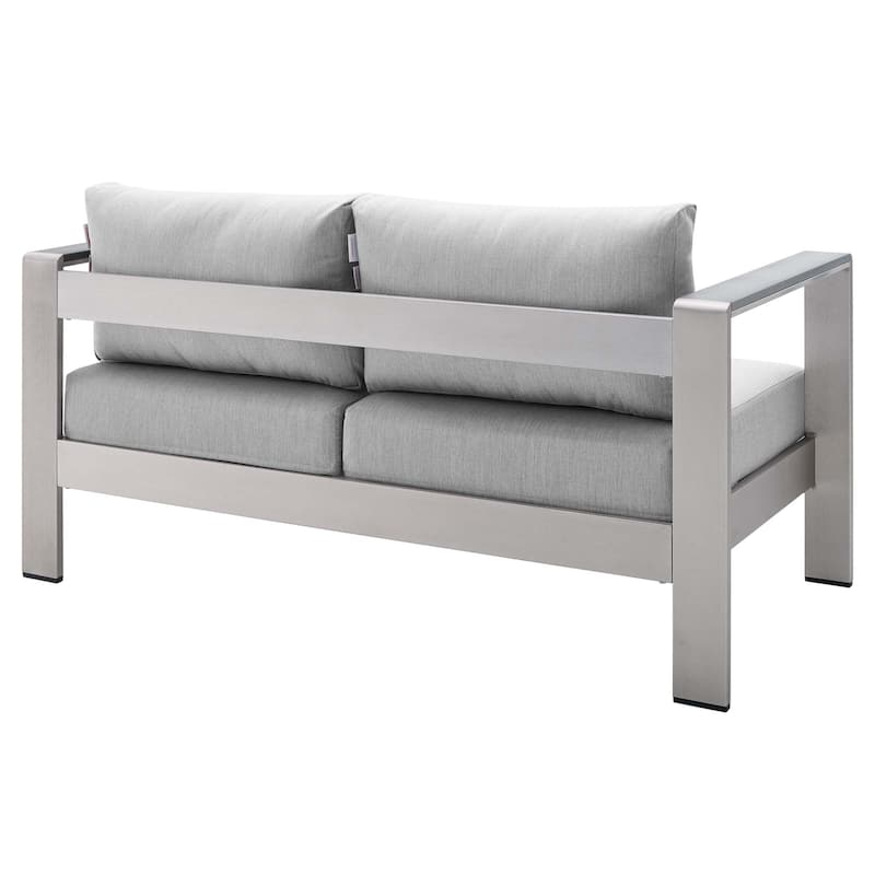 Shore Sunbrella Fabric Outdoor Patio Aluminum 3 Piece Set