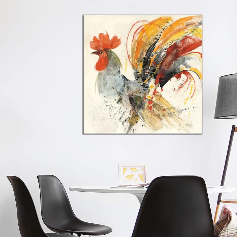 iCanvas "Festive Rooster II" by Albena Hristova Canvas Print - 37x37x1.5