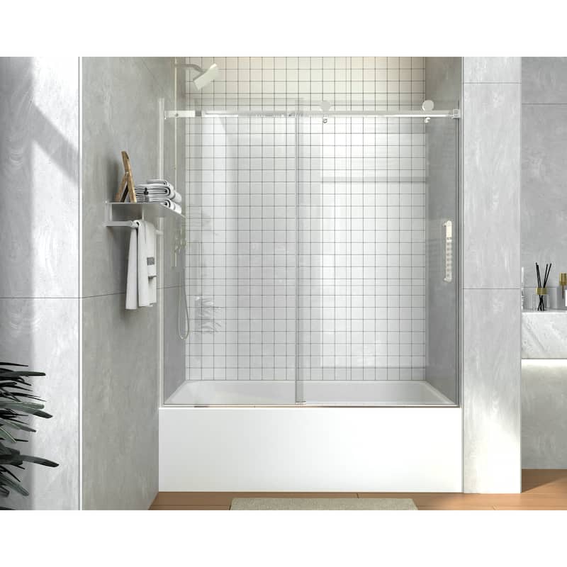 i-Homare 55 - 59 in.W x 60 in.H Sliding Frameless Tub Door Shower Door