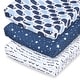 preview thumbnail 1 of 3, The Peanutshell Blue Nautical Changing Pad Covers 3-Pack