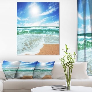Designart "Vibrant Summer Sea at Daylight" Modern Beach Canvas Art ...