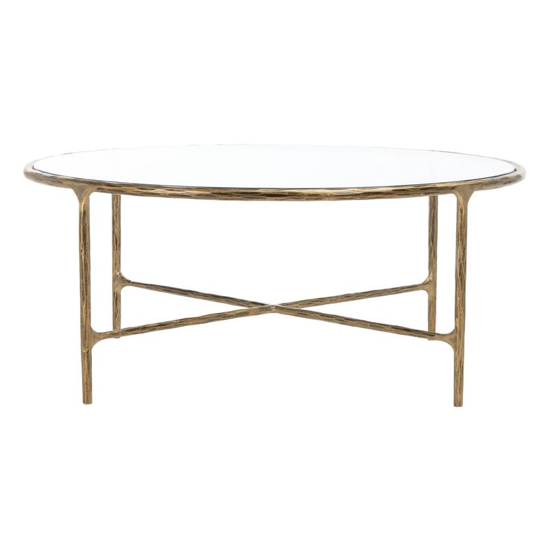 SAFAVIEH Couture Venanzia Round Metal Coffee Table - 36" W x 36" L x 15" H - 36"W x 36"D x 15"H