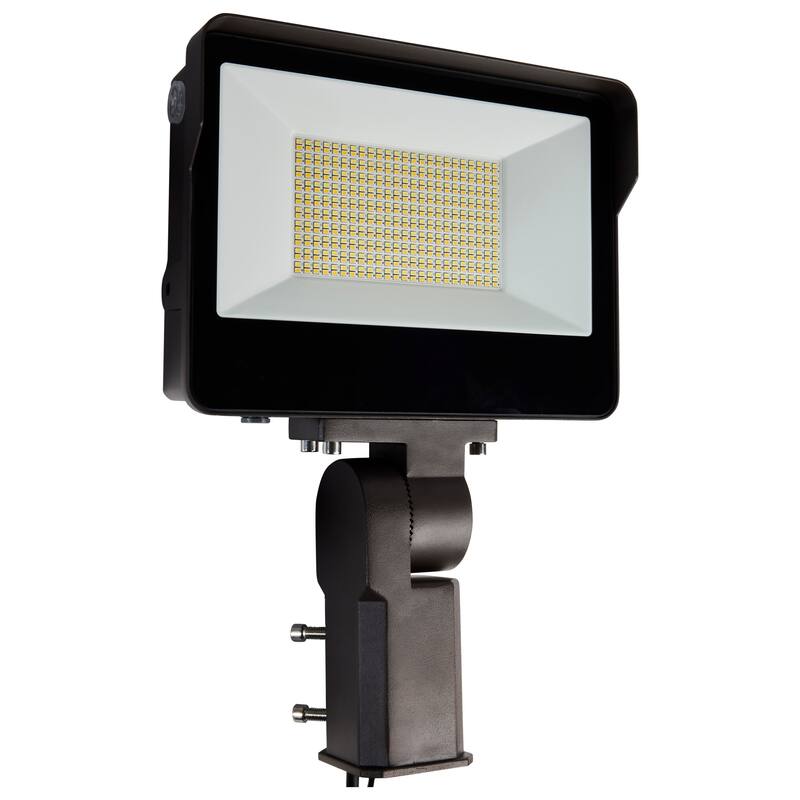 LED Tempered Glass Flood Light with Bypassable Photocell 3K/4K/5K 100W/125W/150W - Bronze - Bronze