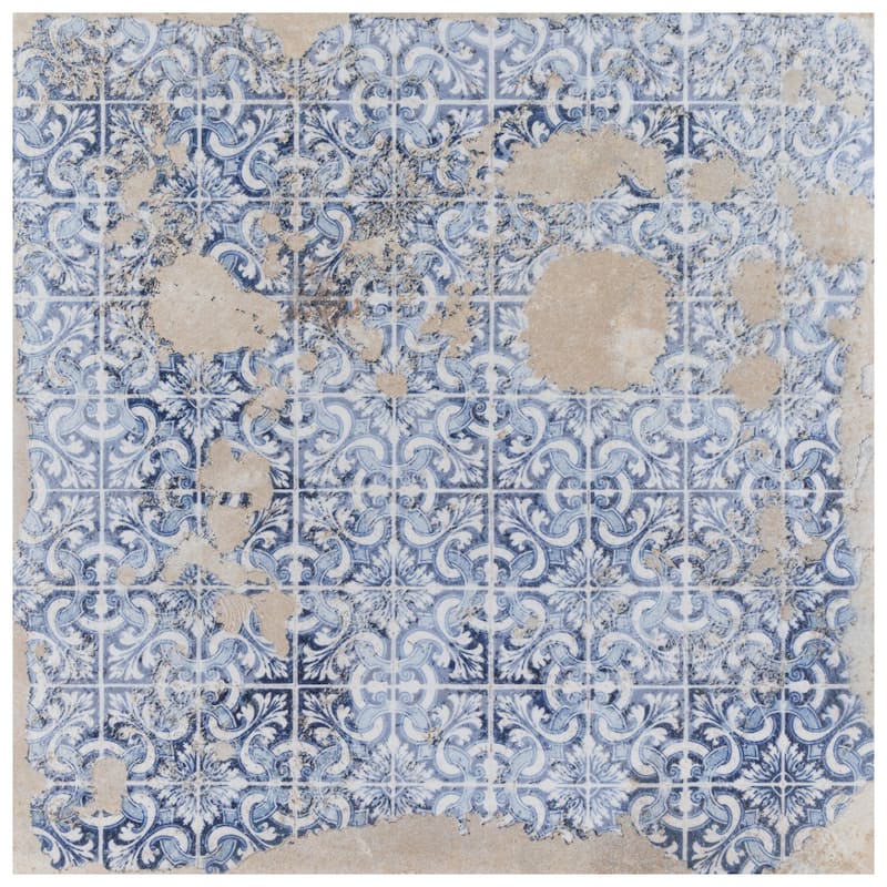 Merola Tile Antigua Deco Beige 13" x 13" Porcelain Floor and Wall Tile