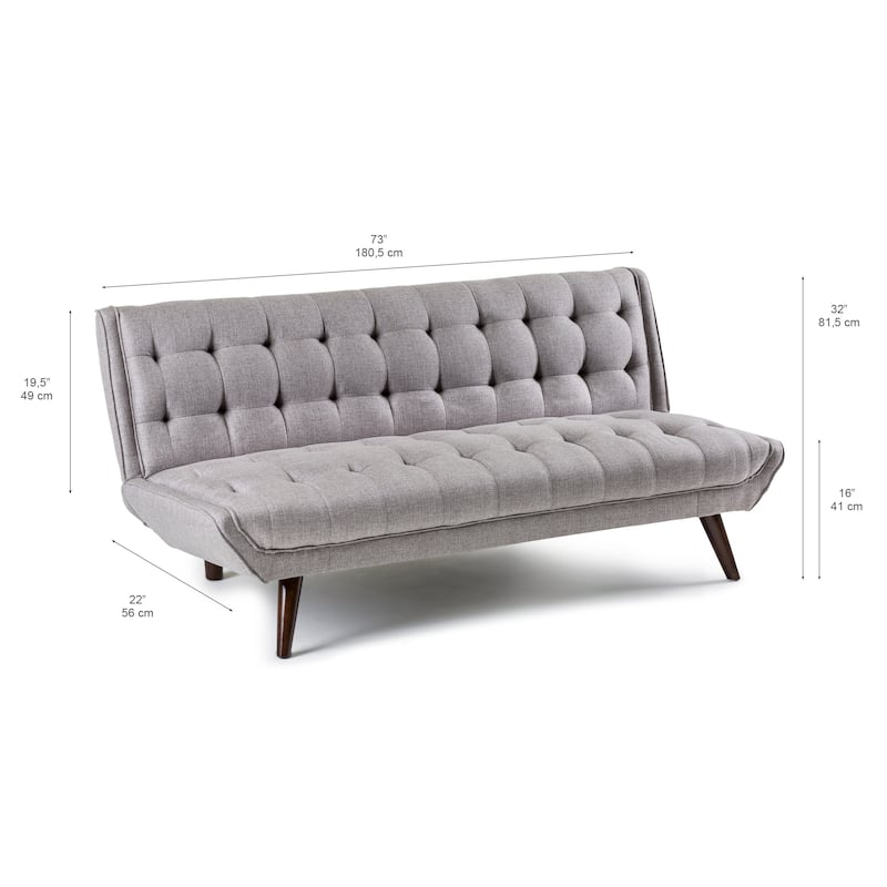 EVE Modern 73" upholstered sofa in Grey color - 32.09*71.06*22.05 inches