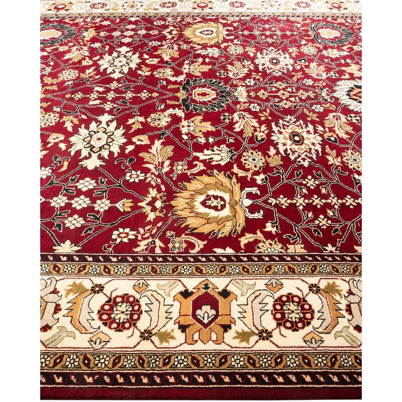 Overton Hand Knotted Wool Vintage Inspired Traditional Mogul Red Area Rug - 8' 2" x 10' 1"