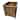 Large Square Wooden Planter - 29.5" - Brown