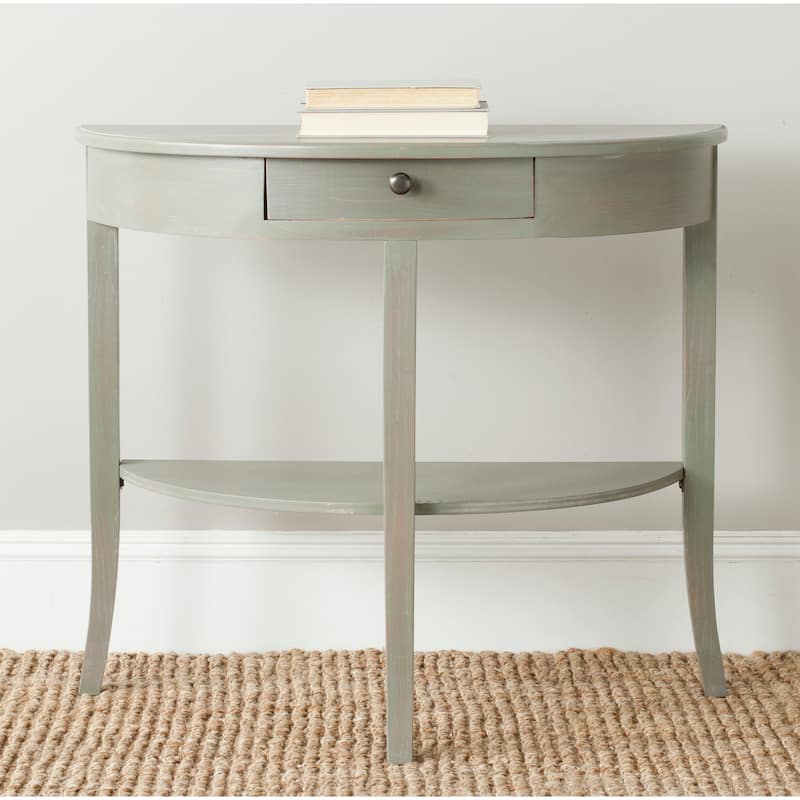 SAFAVIEH Alex Ash Grey Console - 33.9" x 14.4" x 30.1" - 33.9" x 14.4" x 30.1"