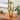 Orange Glass Ombre Cutout Abstract Decorative Sculpture with Green Accents