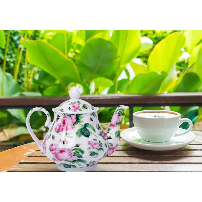 European Style Ceramic Teapot Coffee Pot Water Pot Porcelain Vintage Gift Tea Pot