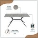 preview thumbnail 75 of 131, Elega Modern Sintered Stone Dining Table Modern Trestle Base Powder-Coated Steel Frame Kitchen Table - 47"-71"