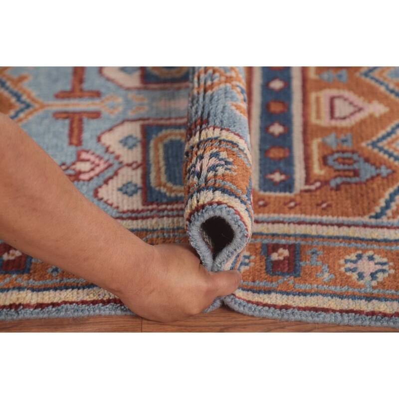 Geometric Khotan Runner Rug Handmade Oriental Wool Carpet - 2'6"x 7'10"