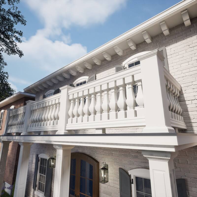 Fiberthane 700 Series Arcadian Baluster, Factory Primed