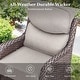 preview thumbnail 88 of 187, Outdoor Patio Sofa Swivel Chair with 6-Inch Thick Cushions Set