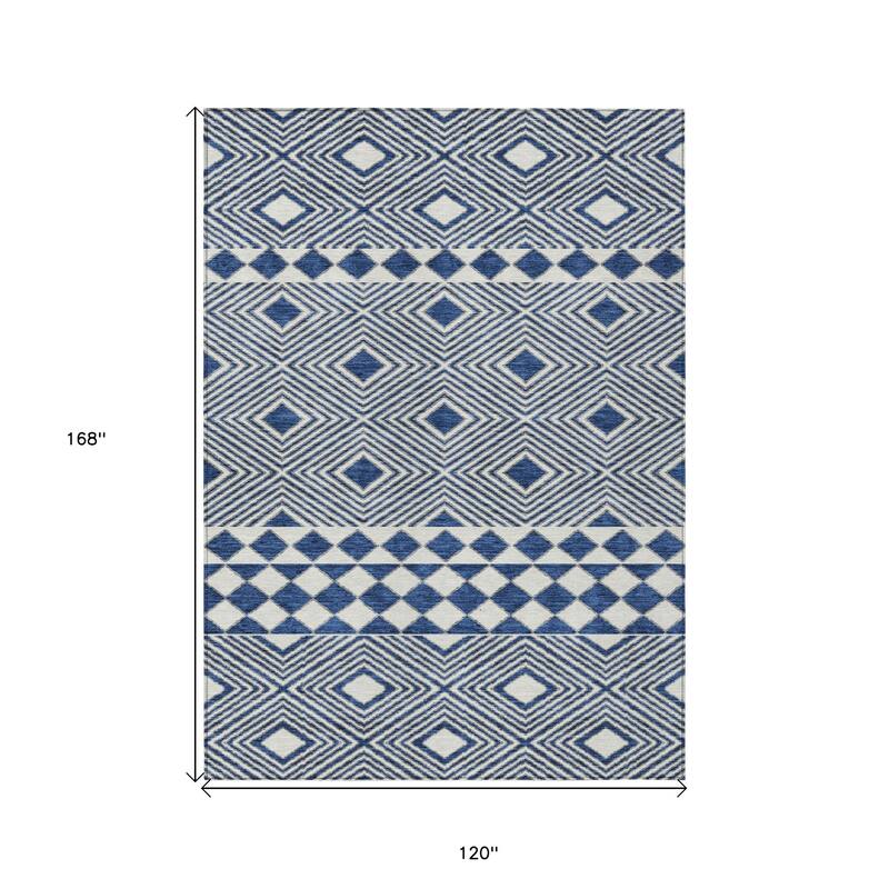 HomeRoots Geometric Transitional Rectangle Outdoor Rug