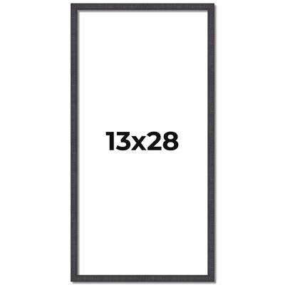 13x28 Frame Brown Solid Wood Picture Frame - Complete Modern Photo