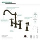 preview thumbnail 43 of 46, Heritage Bridge Kitchen Faucet with Brass Sprayer