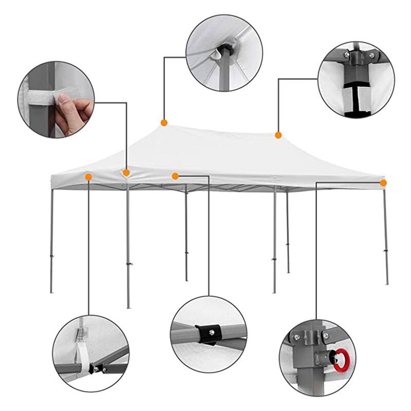 Zenova 10x20 ft Pop up Canopy Tent, Party Tent Heavy Duty Instant Shelters - 10*20