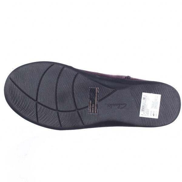 Shop Clarks Sillian Chell Ruched Comfort Boots Aubergine Free