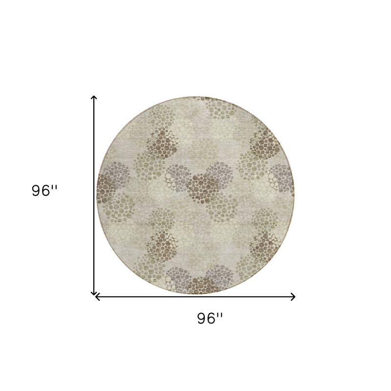 HomeRoots Polka Dot Transitional Rectangle Outdoor Rug
