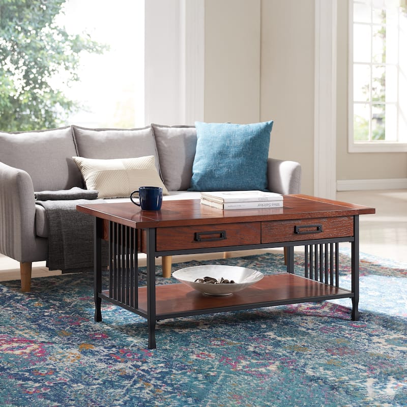Carbon Loft Peter Matte Black Slatted Coffee Table