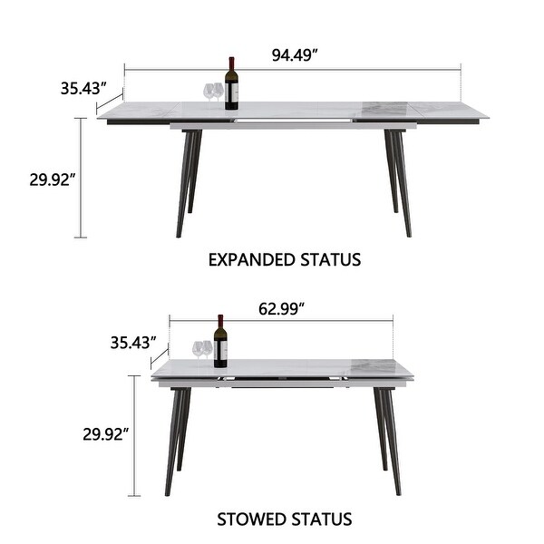 Amazon.com: SUZEPER Modern Coffee Table,Rock Slab top with