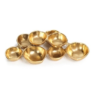 Ohanna Cluster of 8 Serving Bowls- Gold - 12.75"