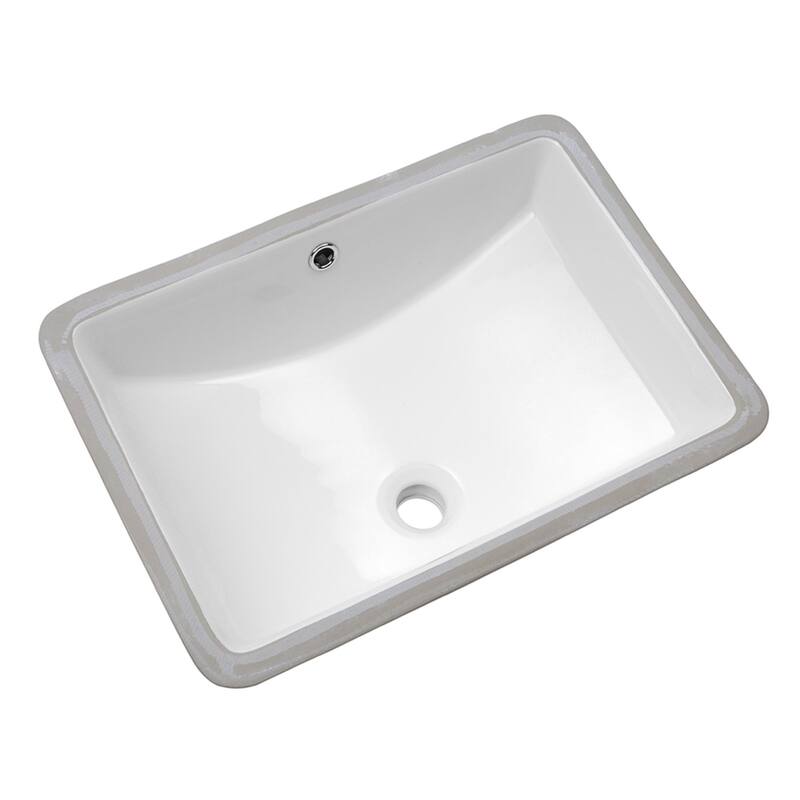 Lordear 21'' Undermount Vessel Sink Rectangle Porcelain Ceramic Lavatory Bathroom Sink (21 Inch)