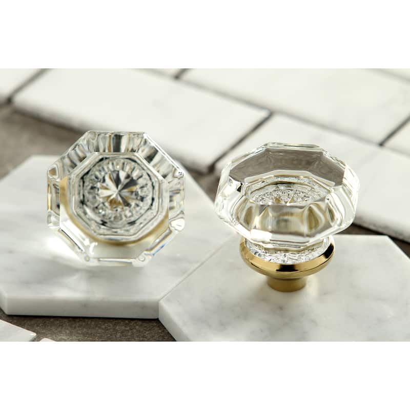 Kingston Brass Crystal Handle Polished Brass Widespread Bathroom Faucet - Crystal Handle Polished Brass Widespread Bathroom Faucet