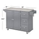 preview thumbnail 19 of 19, Simple Living 3-drawer Drop Leaf Kitchen Cart