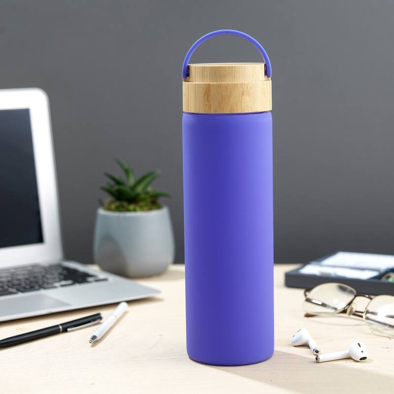 JoyJolt Glass Water Bottle with Carry Strap & Silicone Sleeve - 20 oz - 20 oz