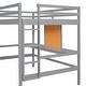 preview thumbnail 39 of 37, Kids Twin Loft Bed with Desk, Cabinet and Writing Board, Guardrails