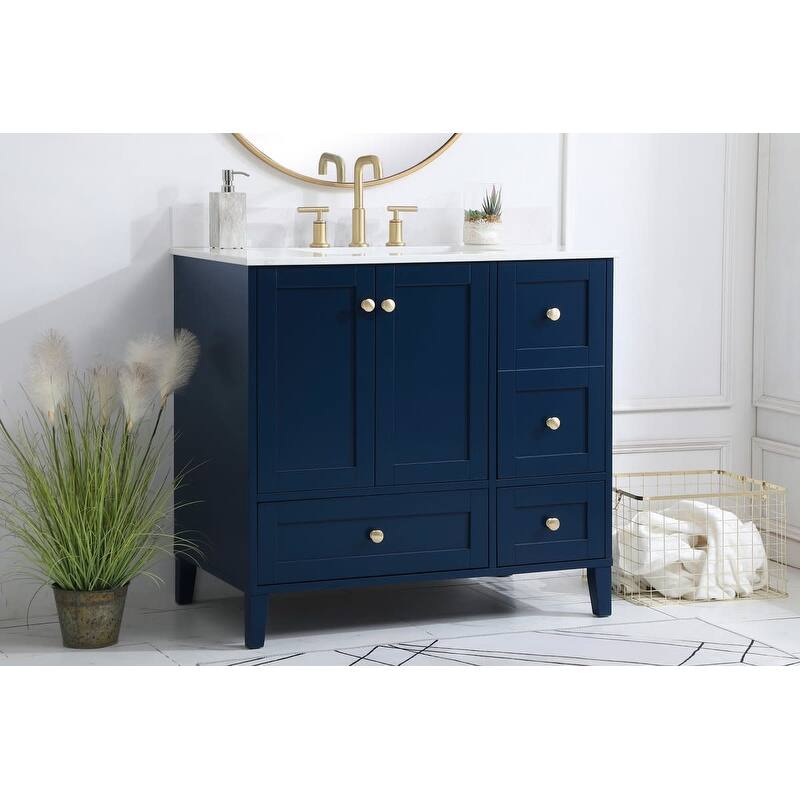 Elegant Lighting VF18036-BS Sommerville 36" Free Standing Single Basin