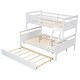 preview thumbnail 18 of 21, Luxury Twin over Full Bunk Bed with Ladder, Twin Size Trundle, Safety Guardrail, Sturdy Construction & Versatile Usage