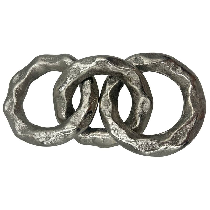 7 Inch Wide Decorative Handmade Aluminum Modern Chain Sculpture