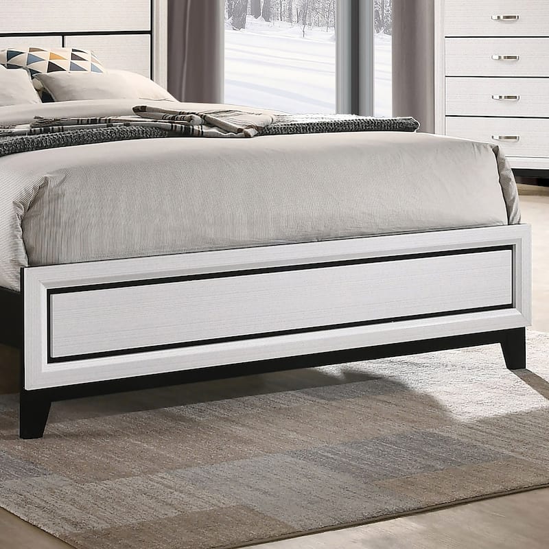 Furniture of America Lante Modern Two-Tone Design Panel Bed