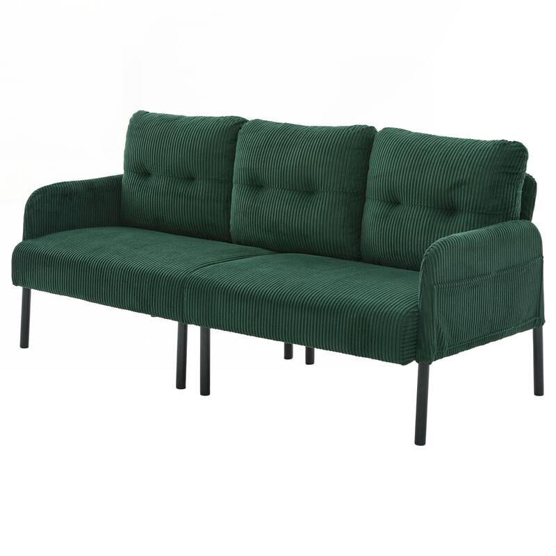 Oversized Loveseat, Modern & Plush Double-seater Sofa, Corduroy Upholstered Couch