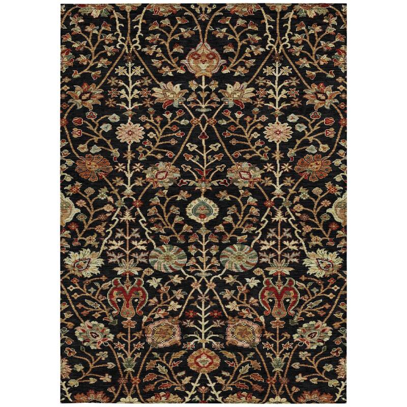 HomeRoots Floral Transitional Rectangle Outdoor Rug