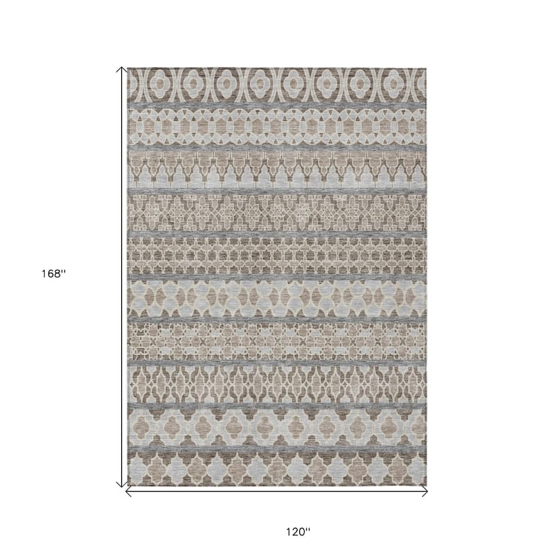 HomeRoots Quatrefoil Transitional Rectangle Outdoor Rug
