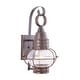 preview thumbnail 2 of 7, VAXCEL Chatham 18 in. H 1-Light Burnished Bronze Coastal Outdoor Wall Sconce, Steel, Clear Seeded Glass Shade