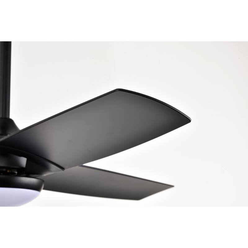 Hestrune 52-inch Black LED Lighted Ceiling Fan