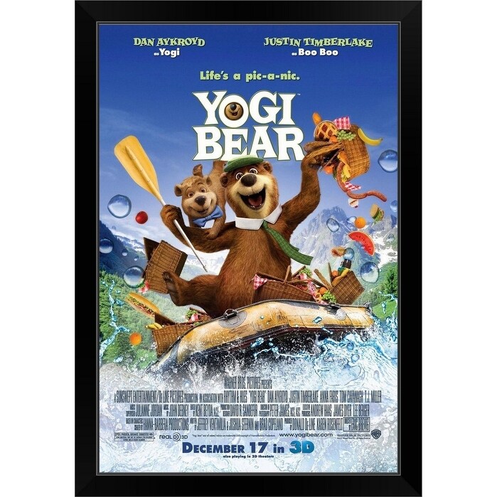 Shop Yogi Bear Movie Poster Black Framed Print On Sale