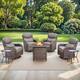 Option Brown Wicker Gray Cushion